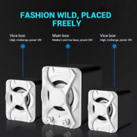 Altavoces subwoofer para computadora con cable de 5 W + 3 W x 2, conjunto de graves - details 0