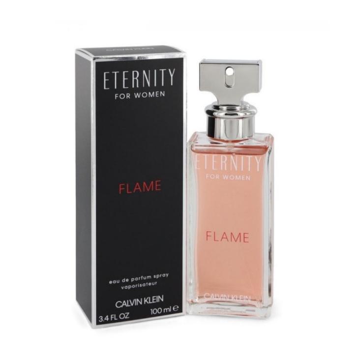 Calvin Klein - Eternity For Women Flame Eau de Parfum 100 ml | Perfume para mujer. Pasión Cálida, Flores Seductoras y… — oferta en Miravia