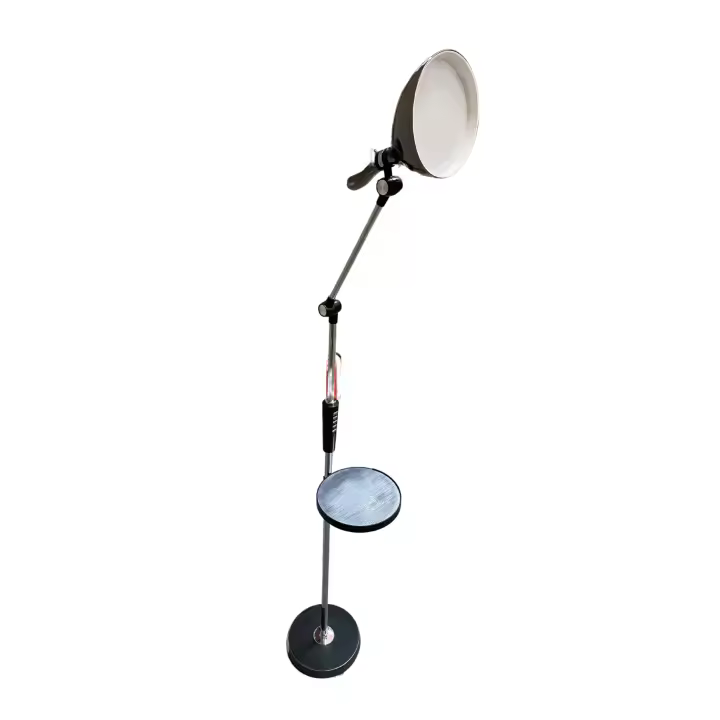 Jandei - Lámpara de Pie LED 15W 950 Lúmenes, Brillo Regulable, Color CTT, Luminaria Doble Cara, Carga Inalámbrica. Con Bandeja de Soporte, Acabado Negro - 1