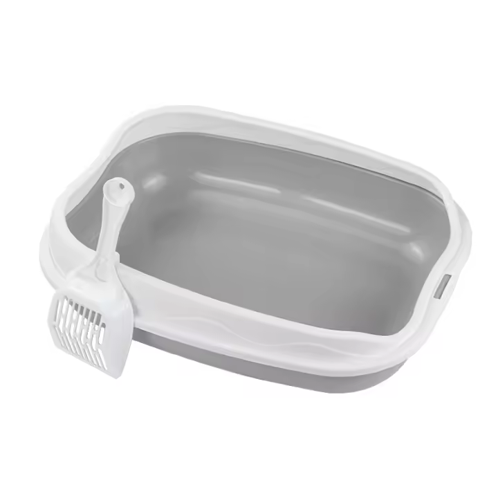 Caja De Aseo Para Gatos Semi-Apellada Anti-Salpicaduras Gran Tamaño Para Gatos Grandes Y Gatitos Suministros De Limpieza Vaso Para Orina De Gatos - 1