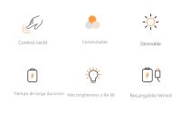 Lámpara De Noche LED Táctil Portátil Para Habitación Lámpara De Mesa Para Niños Con Sensor Táctil Luz De Dormitorio Regalo Ideal - details 1