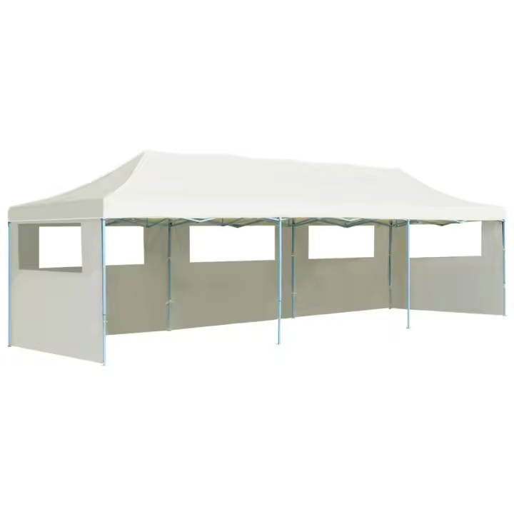 vidaXL Carpa de fiestas pop-up plegable con 5 paredes crema 3x9 m - 1
