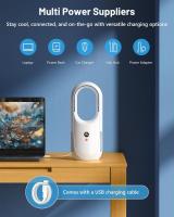 Ventilador de escretorio sin Aspas 6 Modos de velocdad, Pequeño ventilador recargable sin Aspas con catería de 2000mAh - details 2