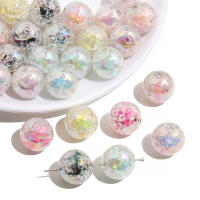 30Pcs/Bag Cuentas Redondas De Resina Plateada En Colores Explosivos 16mm Para Joyería DIY Hecha a Mano Pulseras Y Aretes - details 7