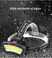 Linterna Frontal LED COB Potente Con 4 Modos De Luz Ángulo Amplio Recargable USB Uso De Batería 18650 Para Camping Y Pesca Al Aire Libre - details 1