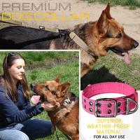 Collar Pesado Para Perros Con Manija Resistente Y Reflejante Para Entrenamiento Caminatas O Caza Adecuado Para Grandes Razas - details 5