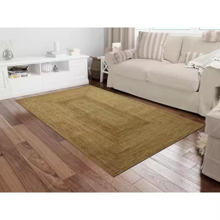 Vente-unique - Alfombra rectangular de yute trenzado 100% - 160 x 230 cm - Natural - JAYA - 1