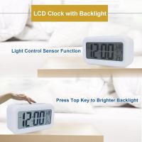 Reloj despertador digital ABCHAT , luz nocturna inteligente, relojes LCD, negro,azul,blanco,rosa , ENVIO 24H , NUEVO - details 4