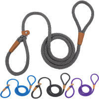 Correa Y Collar De Cuerda Tejida De Alta Resistencia Para Perros Medianos Y Grandes Correa Slap Con Anillo Ajustable Para Entrenamiento - details 0