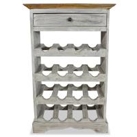 vidaXL Botellero de madera maciza de caoba 55x23x85 cm - details 1