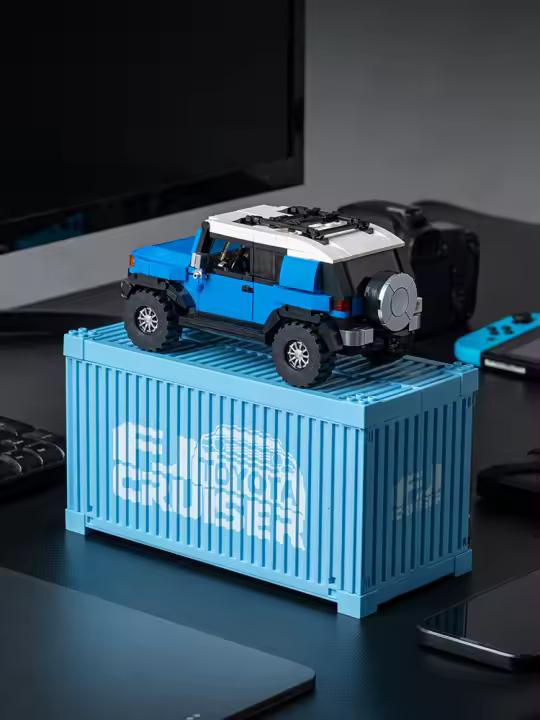 Bloques De Construcción Para Vehículo De Off-Road Toyota FJ40 622 Piezas Set De Modelo Retro Con Caja De Exhibición Juguetes Educativos Para Niños Regalo Para Cumpleaños Y Navidad - 1