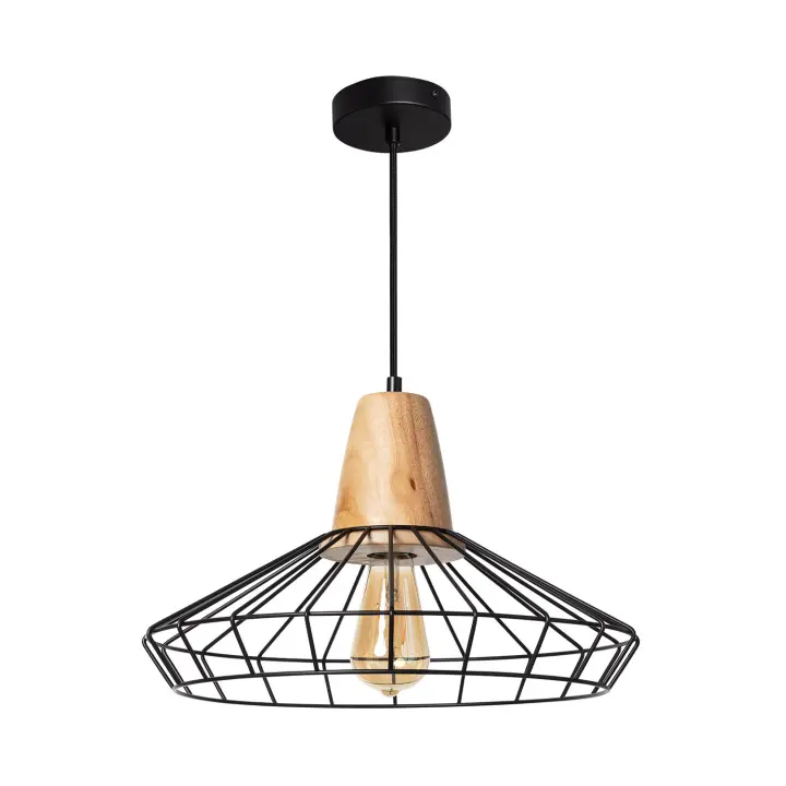 Ledkia Lámpara Colgante Metal Keler Negro - 1