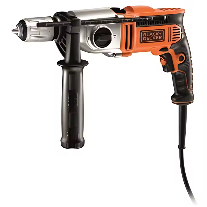 Black & Decker Taladradora Electrónica BLACK+DECKER KR911K (2 Velocidades 910 W) - Potente Motor - 1