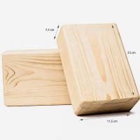 MOST DECO  Pareja de Bloques  Ladrillos de madera maciza natural para Yoga Pilates y Fitness - details 2