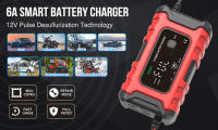 Cargador De Batería Universal FOXSUR 12V 6A Inteligente Para Coche Y Motocicleta Con Pantalla Grande Máquina De Carga De Batería - details 1