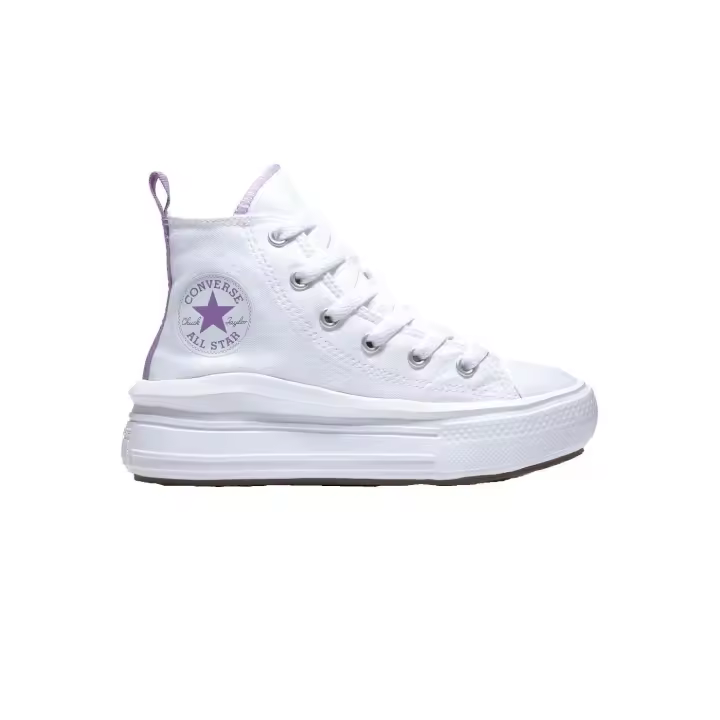 Zapatilla Converse GS Move Alta Lona Blanco/Lila - 1