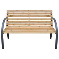 vidaXL Banco de jardín madera maciza abeto 112 cm - details 1