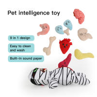 Juego De Juguetes Para Perros De Halloween: Momia Spooky Incluye Corazón Hueso Y Cerebro Juguetes De Peluche Para Divertirse - details 4
