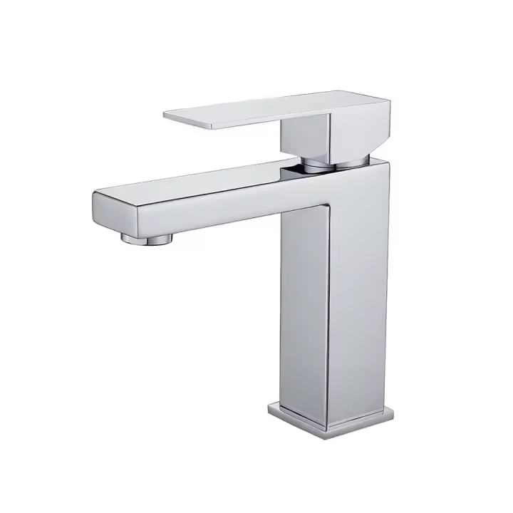 Grifo Cuadrado de Maple inoxidable cromado para baño, Grifería de lavabo individual, 16,5x15x11,5 - 1