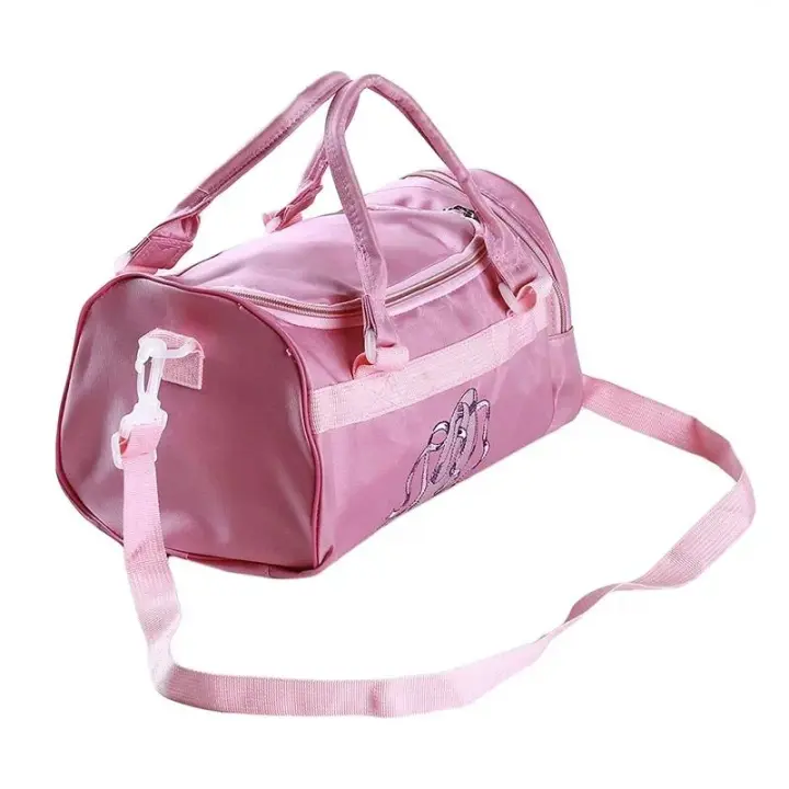 Bolso Práctico Para Niñas Baile De Ballet Rosa Con Encaje Bolsa De Hombro Con Bordado De Nombre Estilo Cruzado Para Clase De Ballet - 1
