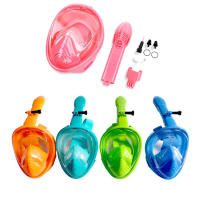 Máscara de buceo de silicona con tres tesoros para niños, gafas de buceo completamente secas, buceo libre - details 5