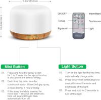 Humididiador de 3 litros para dormitorio, humidifador de Aire con Luz Nocturna que cambia, 3 Modos de Niebla, 2 Boquillas - details 3