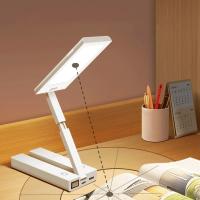 Lámpara De Escritorio LED Portátil Plegable Con Reloj Carga USB 6000mAH Ahorradora De Energía Luz De Lectura Recargable - details 13