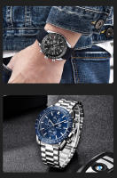 Reloj De Pulsera Deportivo Para Hombre BENYAR 2024 Estilo Casual Lujo Acero Inoxidable Resistente Al Agua Y Al Choque Movimiento Cuarzo - details 23