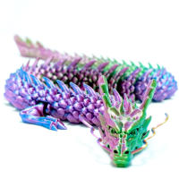 Dragón Chino 3D Imprimido Con Articulaciones Completo Figura De Decoración Para El Hogar Juguete Creativo Coleccionable - details 2