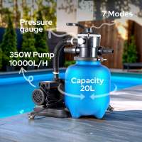 AREBOS Sistema de Filtrado de Arena con Bomba de 350 W - Eficiente y Fácil de Usar - details 16