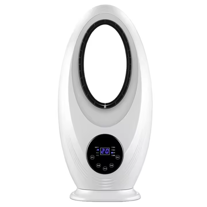 Bonplus BP  Ventilador de Pie Sin Aspas  Rotación 60º  Mando a Distancia  3 Niveles de Velocidad  Temporizador 7.5H  Ventilador de Torre Climatización  con Luz de Noche  Hogar - 1