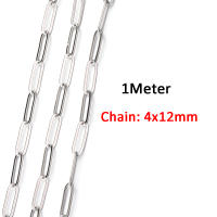 Cadena De Acero Inoxidable 1 Metro Para Pulseras Collares Joyería DIY Accesorios De Encontración Metal STAINLESS STEEL - details 1