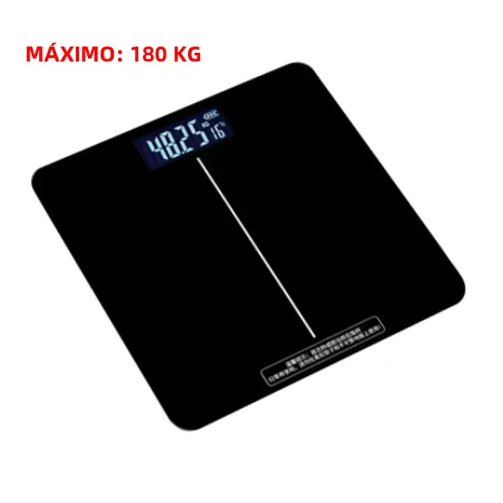 Báscula De Peso Digital Multifuncional Cuadrada Para Baño Precso Con LED Pantalla Iluminada Unidad De Medicina Kg Tamaño 26x26x2cm - 1