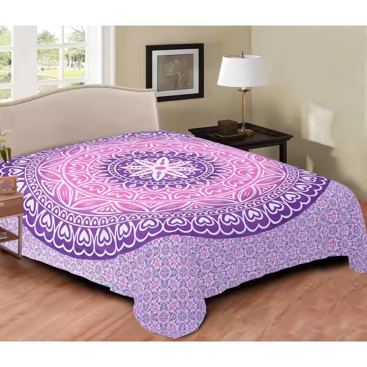 Printex-Tapiz with Estilo de Mandala Indio-220x240 cm- Pareo Manta Picnic,Yoga, Antiarena, Multiusos, Decoracion Cocina, Toalla de Playa - 1