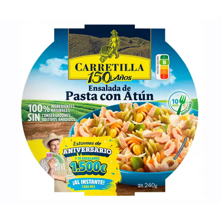 Carretilla Pack Ahorro 10uds, platos preparados envasados, Albondigas, Paella, Pollo, Ensalada, Carne, Guisantes, etc - 1