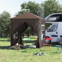 Gazebo 2x2m with 4 Paredes laterales y Ventanas, Protección UV, tienda de Jardín con Bolsa de Transporte incluida, Canvas Oxford de Maple Fuerte, Blanco - details 3