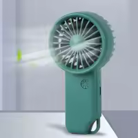 Miniventilador portátil recargable con carga USB, ventilador de mano con batería integrada de 500mAh, potencia de 3 velocidades para exteriores, oficina, deportes, viajes - details 5