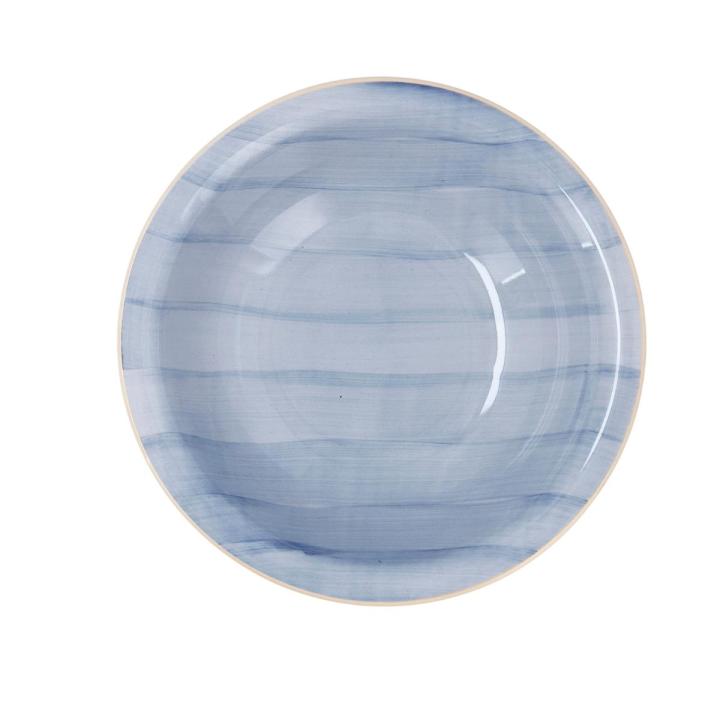 Set Stoviglie 12 Pezzi Stoneware Blu | Piatti Resistenti per Uso Quotidiano