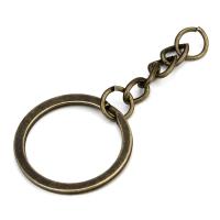 Llaveros De Oro 20 Piezas Bronce Rhodium 28mm Oval Split Para Producción De Joyería DIY Y Mayorista Llavero De Zinc Alloy Unisex - details 4