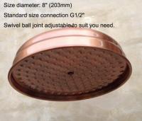 Cabezal de Ducha de Cobre, diámetro de 20cm (8 pulgadas), Cabezal de Ducha Fijo de alta presión con - details 0