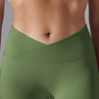 Leggings De Yoga Para Mujer Cintura Alta Levantamiento De Caderas Gimnasio Sin Costuras Pantalones De Deporte Fitness Running - details 27