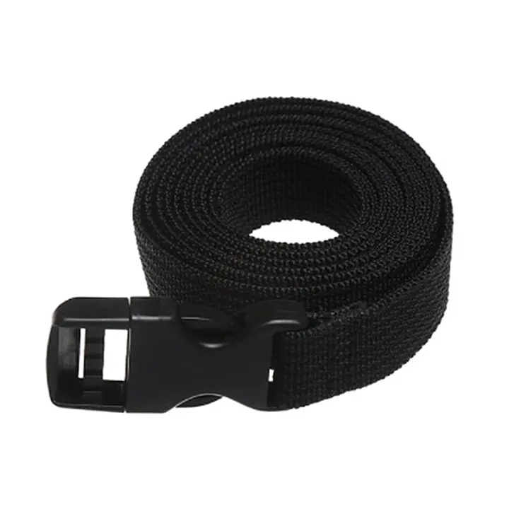 Cinta De Atado De Nylon Para Viaje Correa De Anclaje Duradera Con Hebilla De Cama Negro Para Camping Al Aire Libre Y Equipaje - 1
