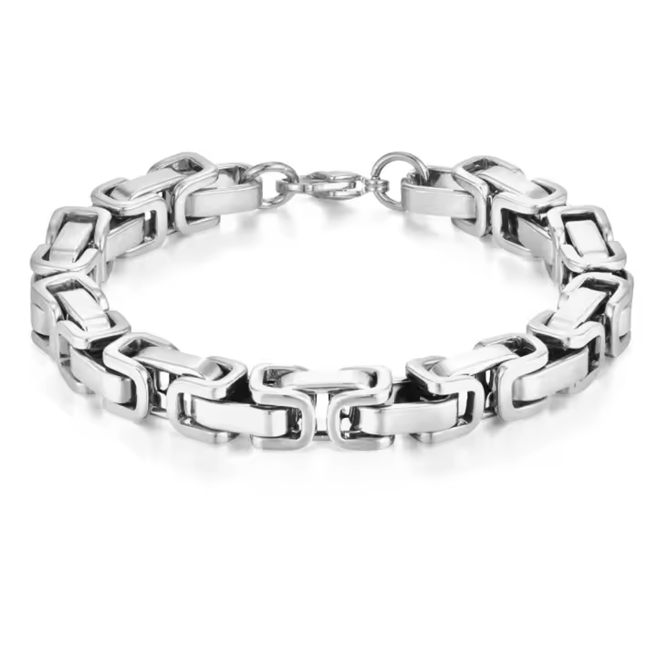 Pulsera De Acero Inoxidable 316L Para Hombre 8mm Color Oro Cadena De Mano Pulsera Hip Hop Joyería Regalo Para El Hombre - 1