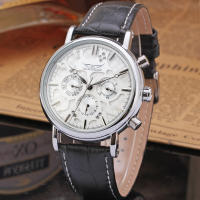 Reloj Mecánico Automático JARAGAR 348 Para Hombre Con Correa De Cuero Lujo Resistente Al Agua Casual Business Reloj Hombre - details 21
