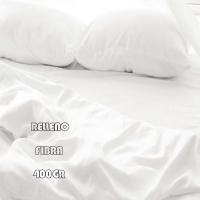 Edredón, Relleno Nórdico Microfibra 400 gr/m2, Edredón para Cama de Fibra Hueca Siliconada Color Blanco, Suave, Cálido Minimalista - (Cama 90/105/135/150/180 - Blanco),  Envío desde España - details 2