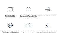 Abanico Portátil Mano 3000mAh Plegable 5 Velocidades Recargable USB Soporte De Teléfono Estación De Trabajo Pantalla De Pantalla - details 1