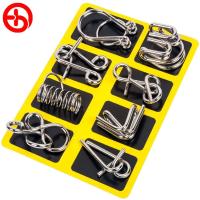 Juego De Rompecabezas Metálico Montessori 8 Piezas Tablero De Hilo Para Niños Y Adultos Juguete Educativo Interactivo Alivio Mental - details 0
