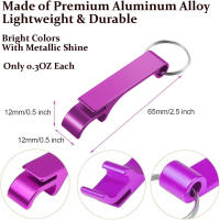 20Pcs Abrebotellas Portátil De Aluminio Con Llavero Para Ceremonias De Boda Y Fiestas Abrebotellas De Bebida Para Cerveza Y Soda - details 7