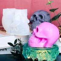 Molde De Silicona 3D De Cráneo Para Velas Y Jabón DIY Herramienta De Cera Epoxy Para Decoración De Halloween Regalos Para El Hogar - details 3