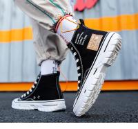 Zapatillas De Lona Vulcánicas Clásicas Para Hombres Y Mujeres Con Plataforma Alta Y Punta Abierta Moda Transpirable Y Cómodas Deportivas Coreanas - details 3